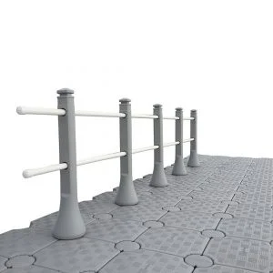 Surface Post for Handrail Grey
